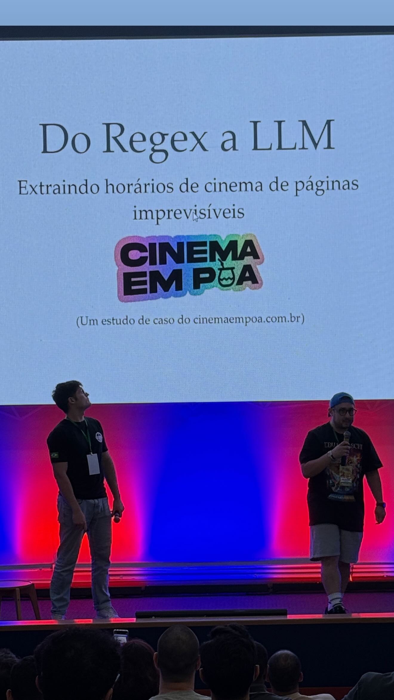 “Guilherme e Nilton na apresentação”