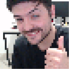 "Foto de rosto do apresentador"